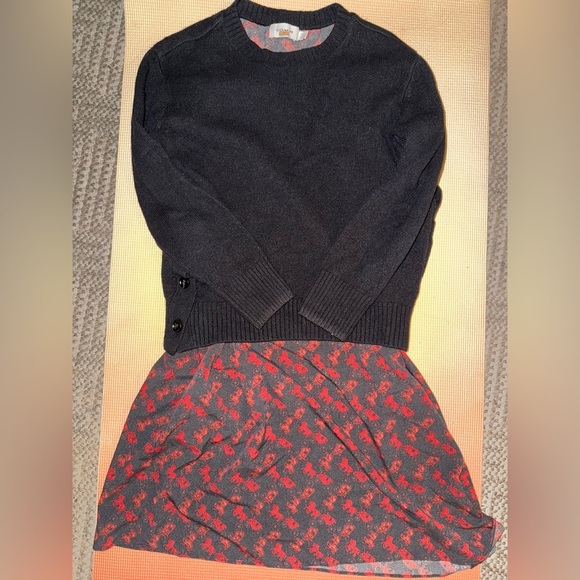 Coach Horse And Carriage Sweater Dress rent the runway silk wool large - Picture 5 of 7